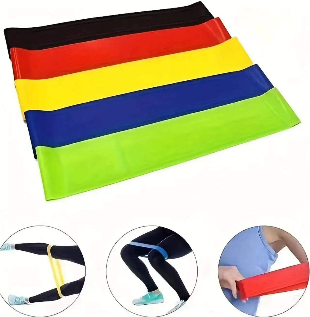 Home Fitness Yoga Resistance Bands Available in Five Complete Colors