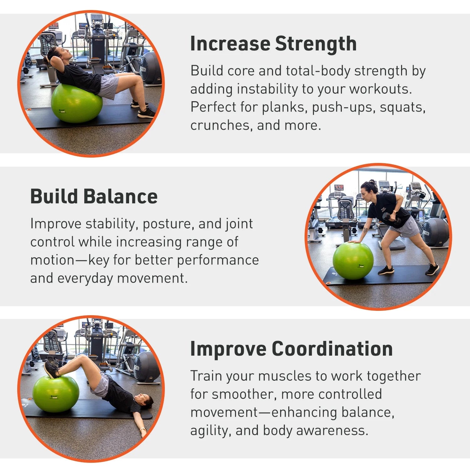Red Fitness Ball (75 Cm), Pump & Exercise Guide Included