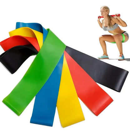 Home Fitness Yoga Resistance Bands Available in Five Complete Colors
