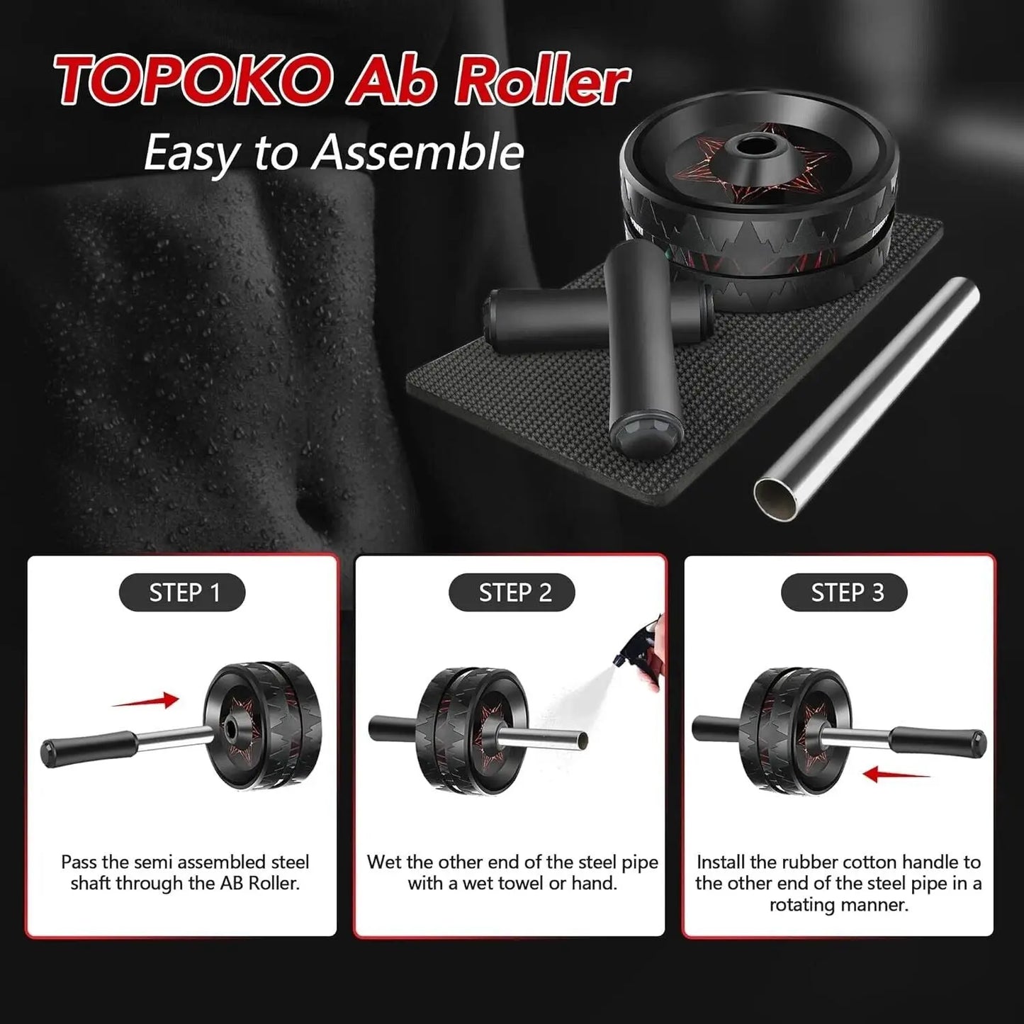 Rueda Abdominal Fitness Exercise Weight Lift