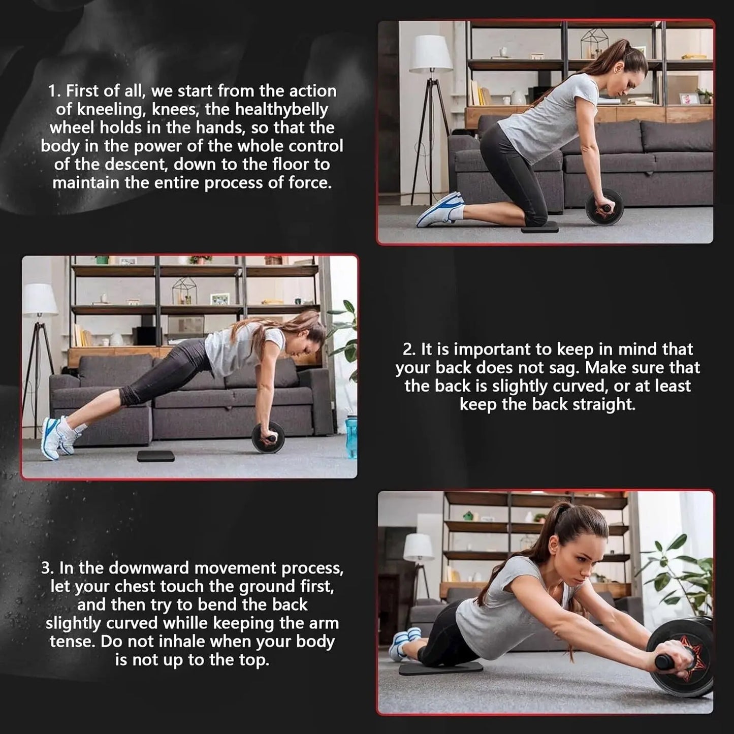 Rueda Abdominal Fitness Exercise Weight Lift