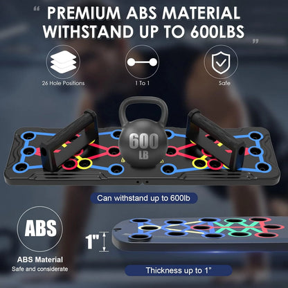 Push up Board 15 in 1 Home Workout Equipment Multi-Functional Pushup Stands System Fitness Floor Chest Muscle Exercise Professional Equipment Burn Fat Strength Training Arm Men & Women Weights
